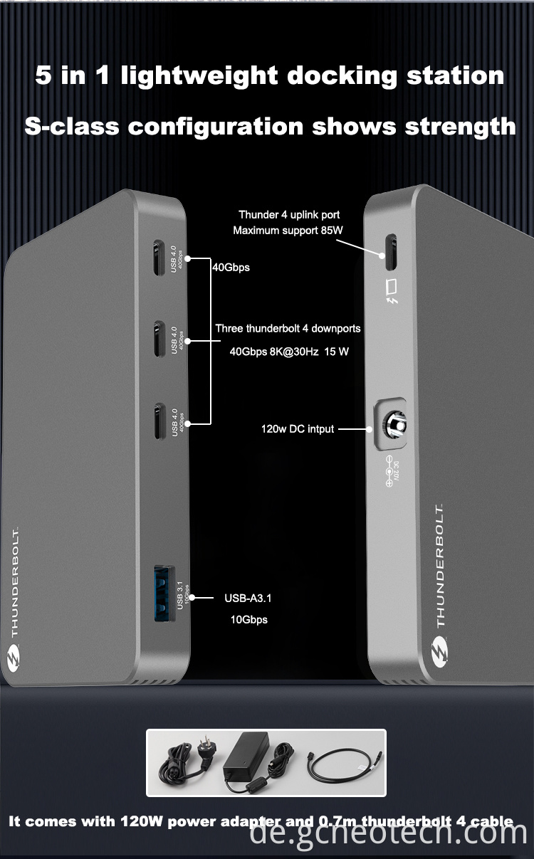 Thunderbolt 4 Dock USB C Dockingstation Thunderbolt 4 Dock USB C Docking Station